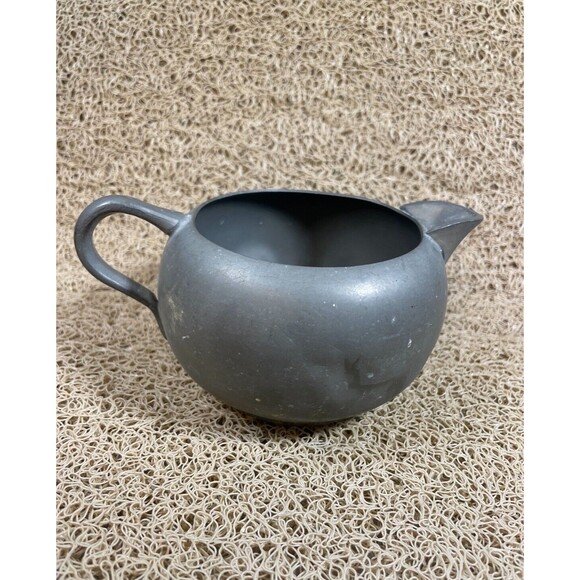 TRADE CONTINENTAL MARK 823 PEWTER SUGAR BOWL & CREAMER - Picture 4 of 7